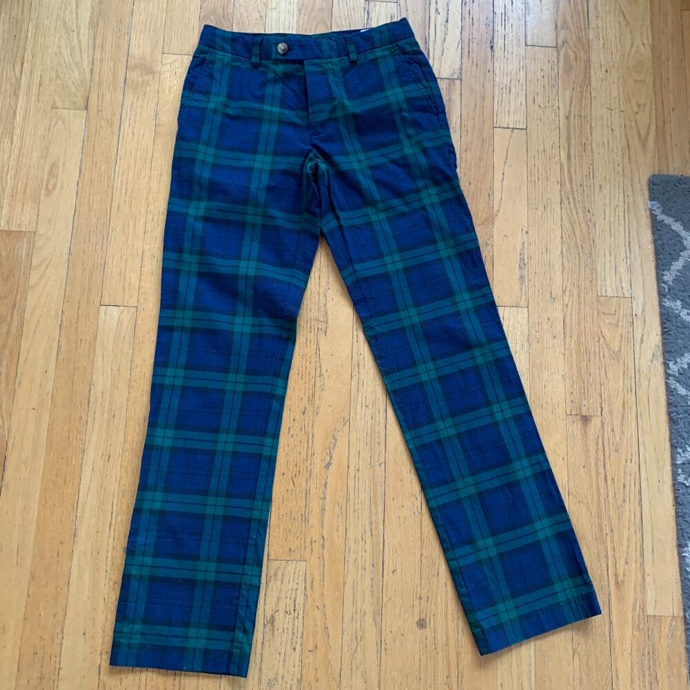 Vineyard Vines Blue and Green Plaid Chinos